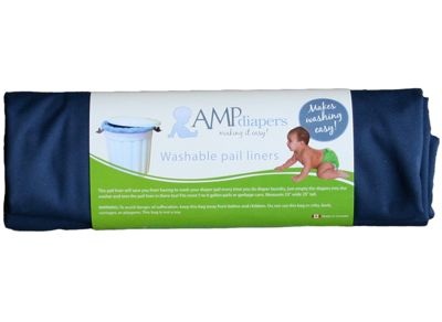 ๐ AMP Pail Liner A pail liner will keep you from needing to wash out your diaper pail every time you do diaper laundry, just empty the diapers into the washer and toss the pail liner in there too! These are especially handy for use with front loading washing machines where it can be difficult to dump a diaper pail full of diapers into the small sideways door of the machine.