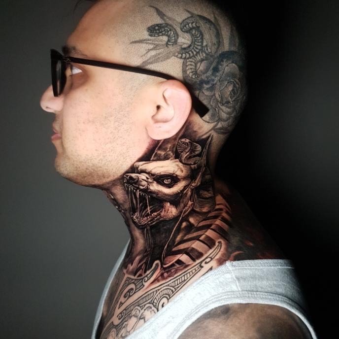 Clock neck Tattoo by Jason Begay  Neck tattoo Neck tattoo for guys  Tattoos