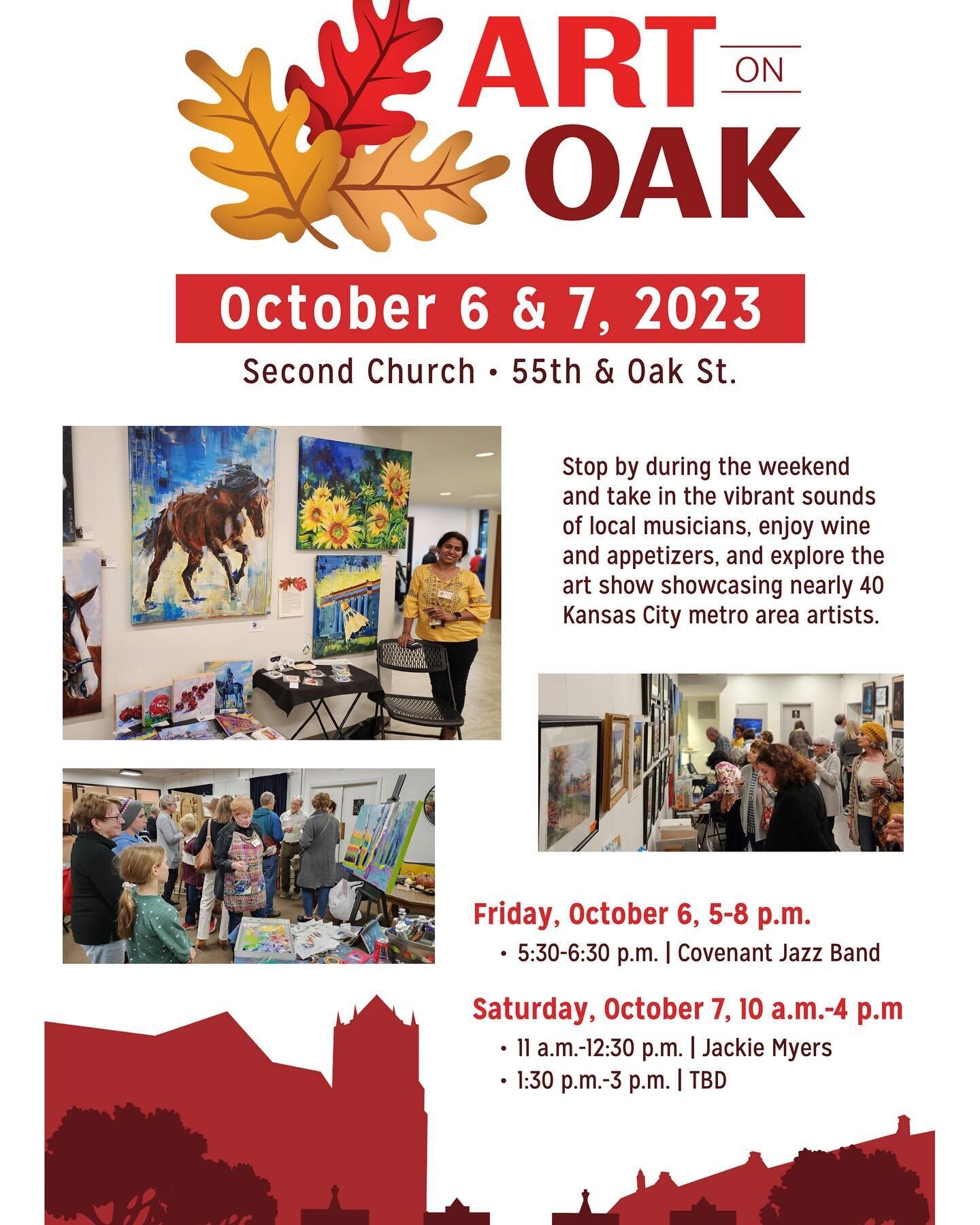 Pleased to be a part of this show. Come see me this weekend. 
#artonoak #kansascityart #kansascityartist