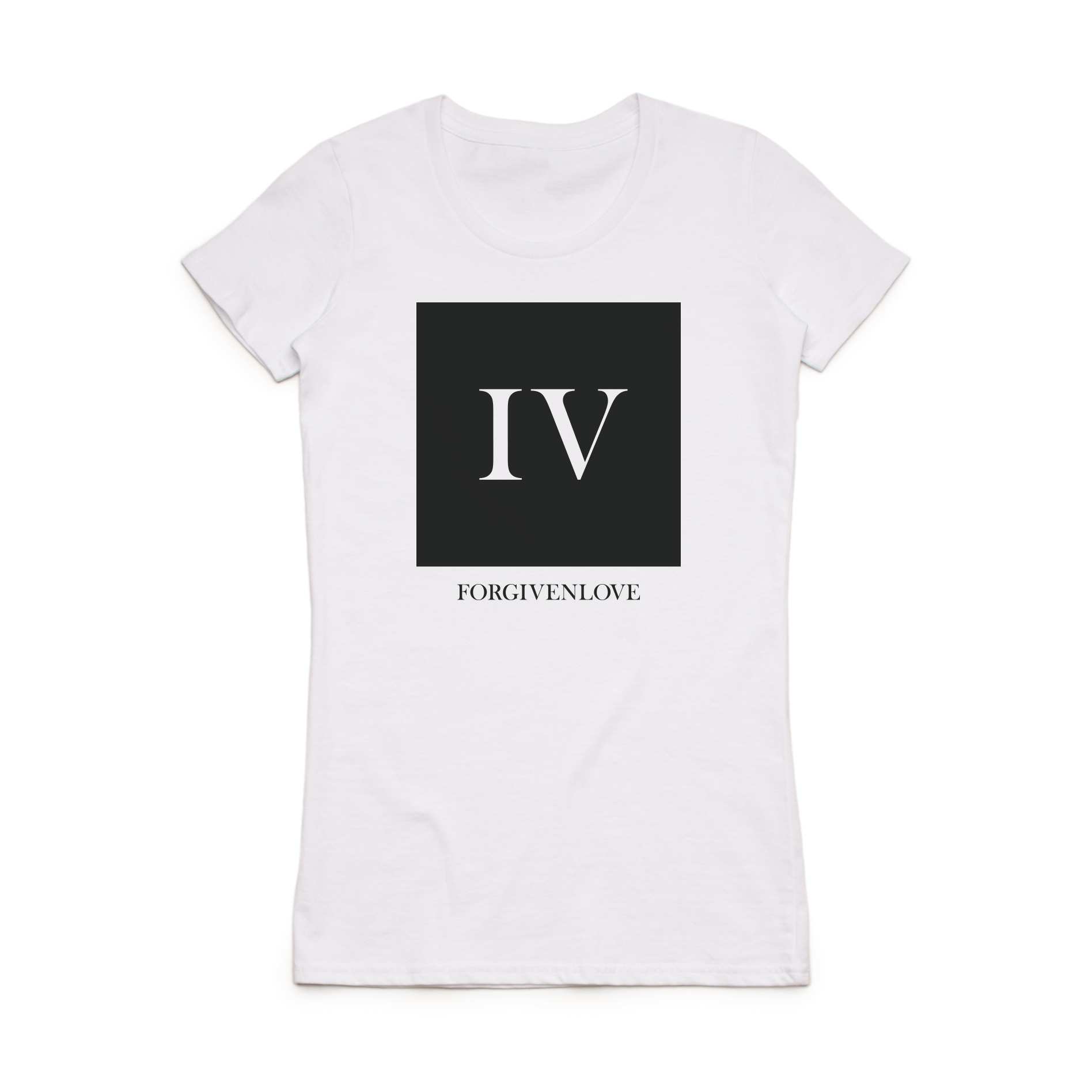 IV Square Tee White - Organic