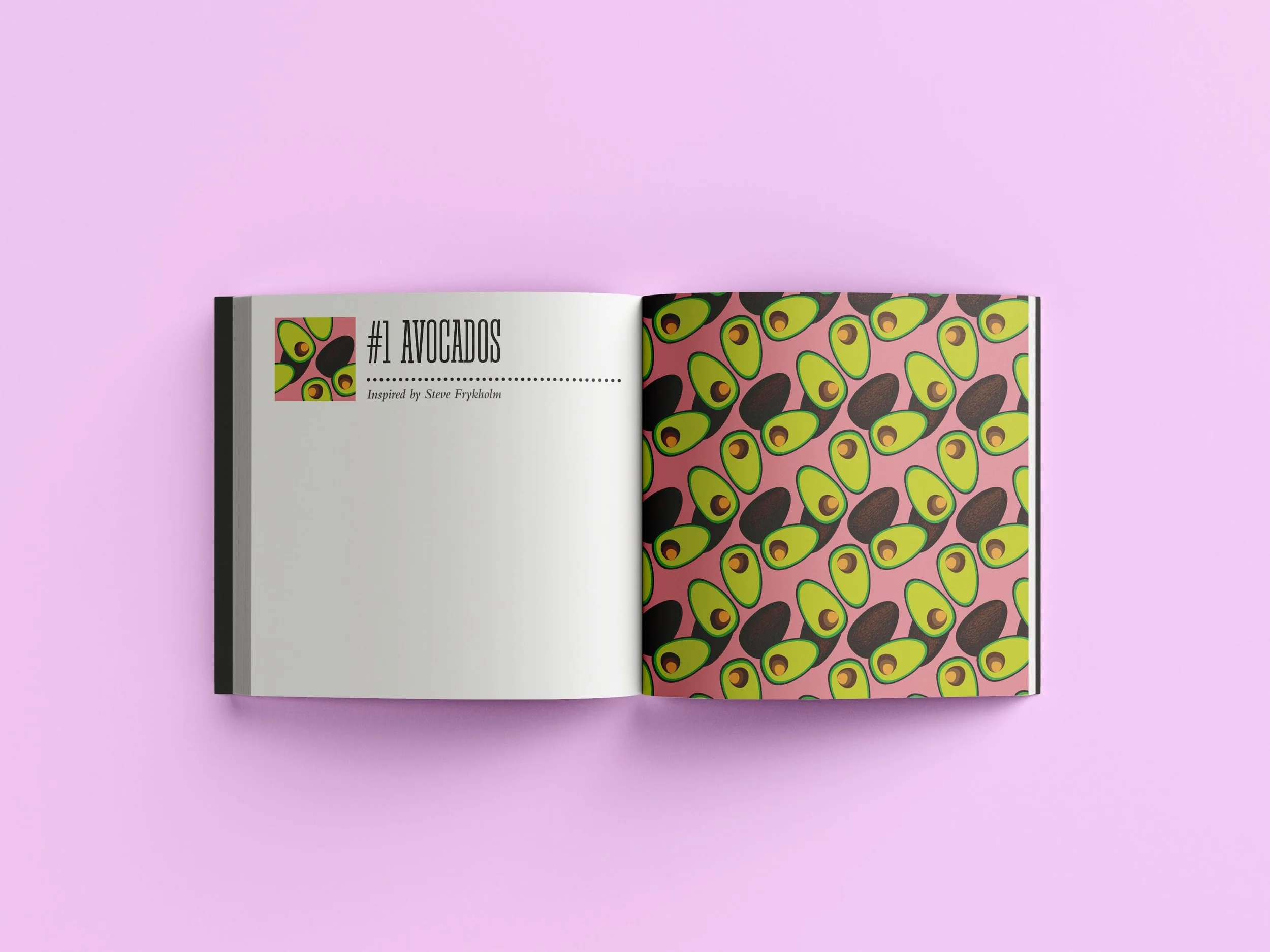   A patternbook consisting of 100 seamless patterns.    Each pattern takes inspiration from the work of an artist or designer.  