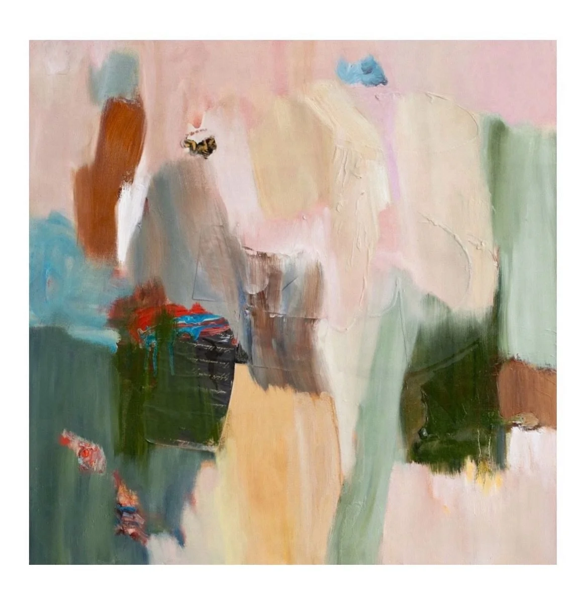 Jertta Ratia
Aamupala (Breakfast)
2025

Mixed media
73 &times; 73 cm

&euro;2,000

@taidelainaamo_hts 

Why we curated this:
At first glance, the work evokes a familiar world. Stay with it a little longer, and that world begins to shift, opening into