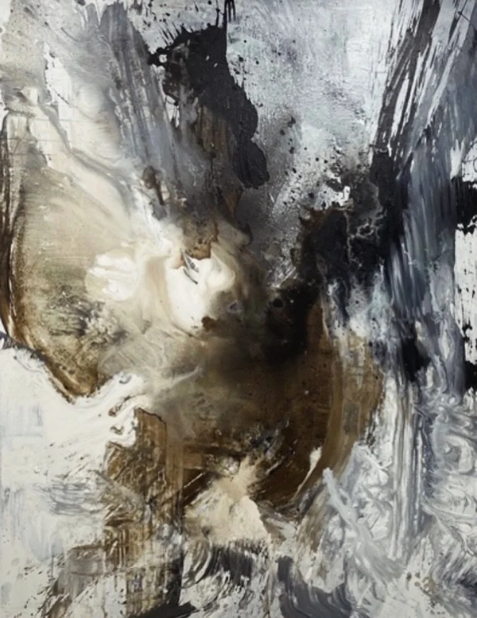 Aino Ulmanen
Putous (Waterfall)
2024

Acrylic on canvas, with ash and soot as pigments
180 &times; 140 cm

&euro;6,000
@galleriabronda 

Why we curated this:
The work is made entirely with natural ash and soot pigments, giving the surface a raw, elem