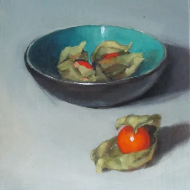 Physallis and bowl- Oil