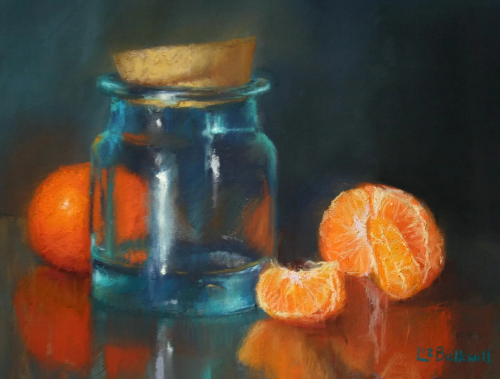 Glass jar with citrus - Pastel
