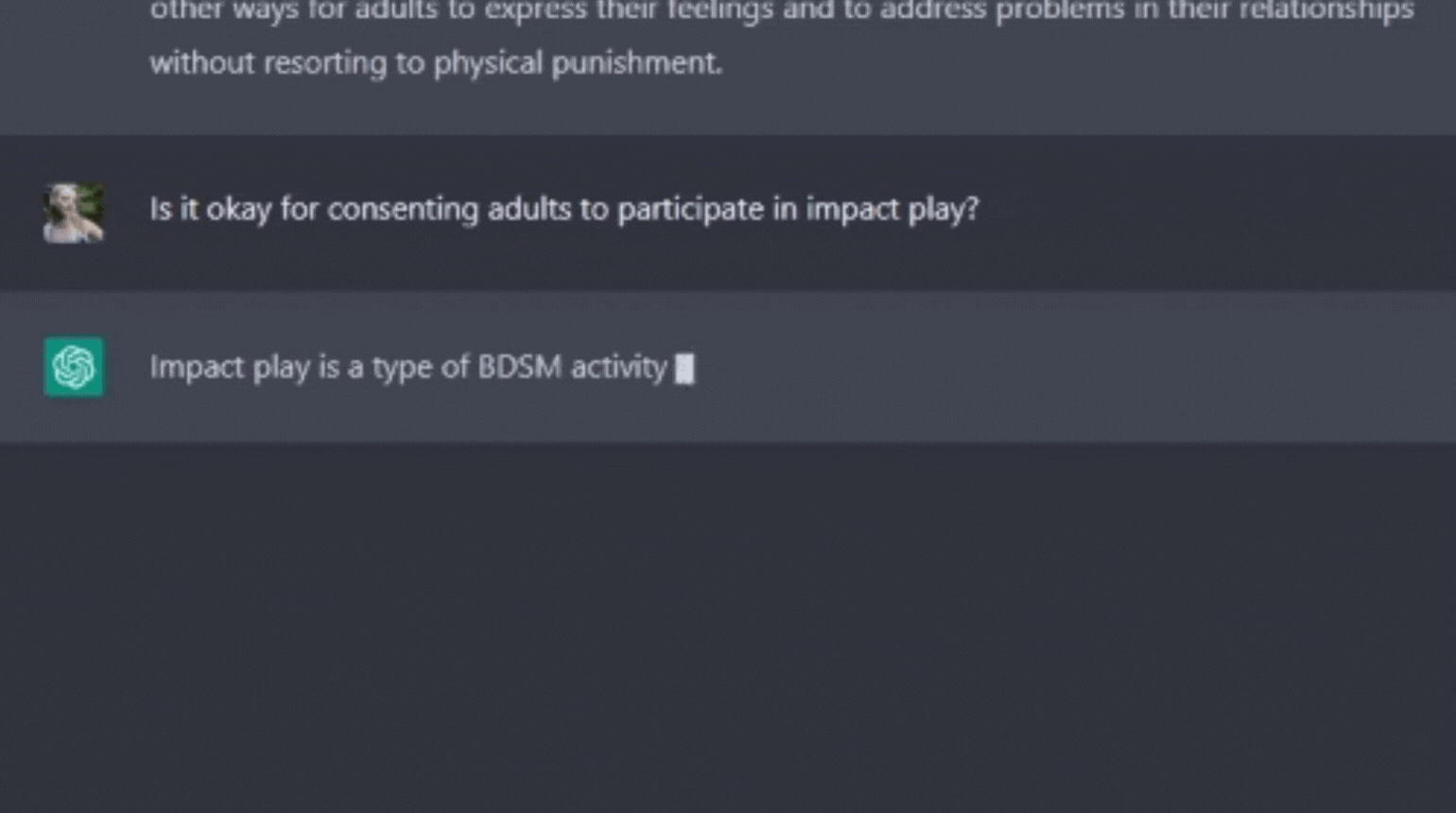 Artificial Intelligence on Spanking