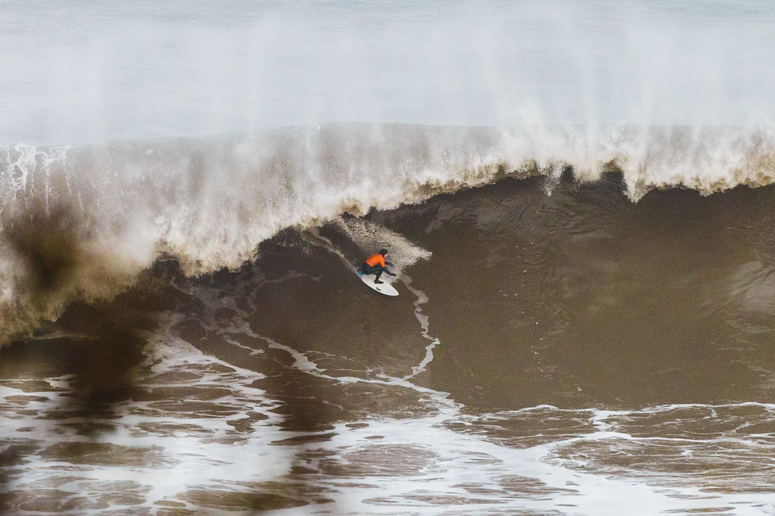 In contrast to the last image, this isn't my best technical image, but it captures surf the East Coast of England that many don't know exists, which Jesse Davies putting himself where most men would dare not.