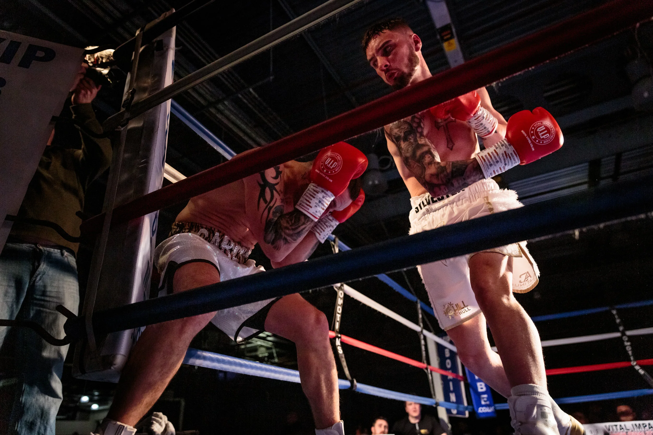 Lewis Sylvester with his Opponent the Corner