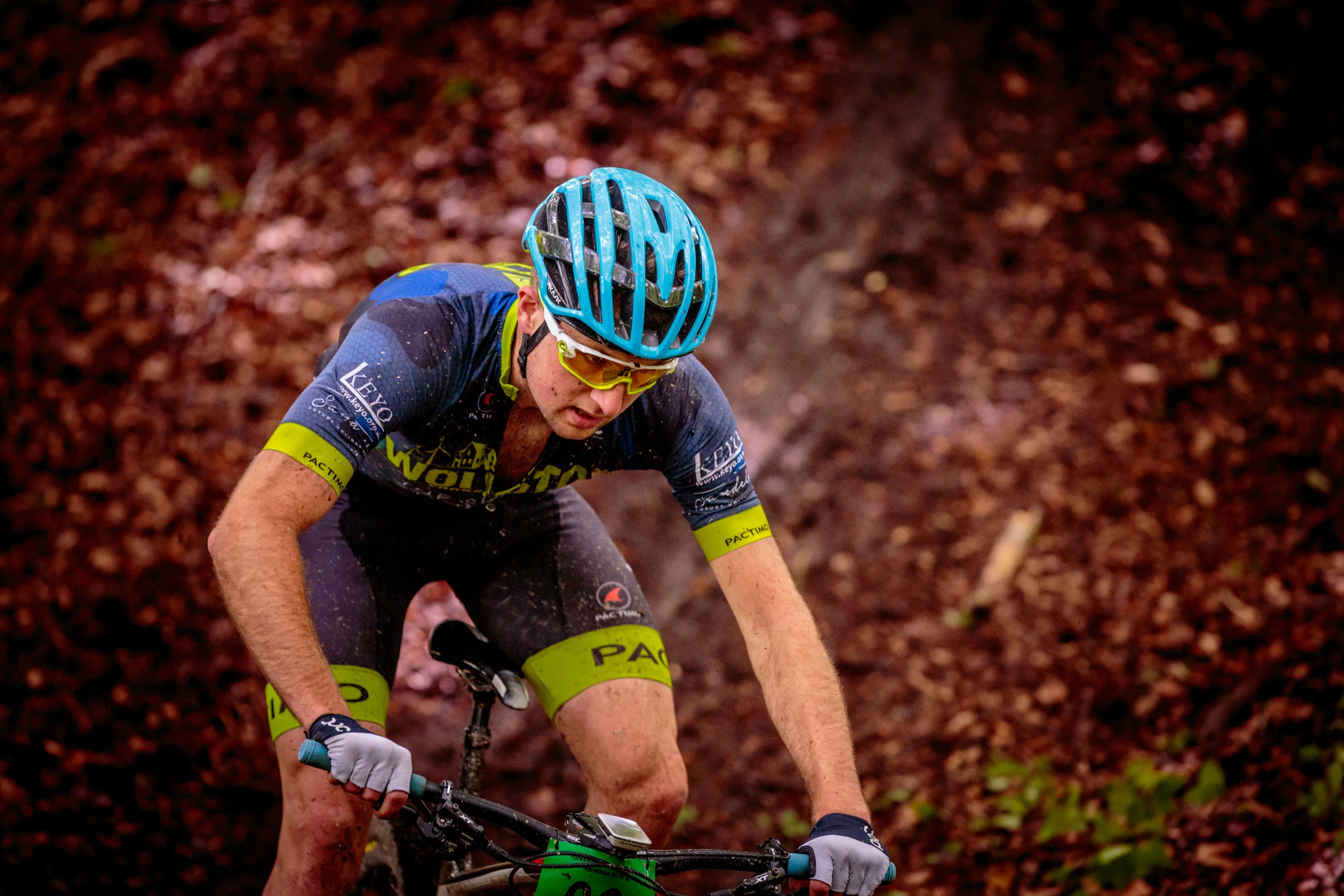 Close Up Mountain Biker Shot