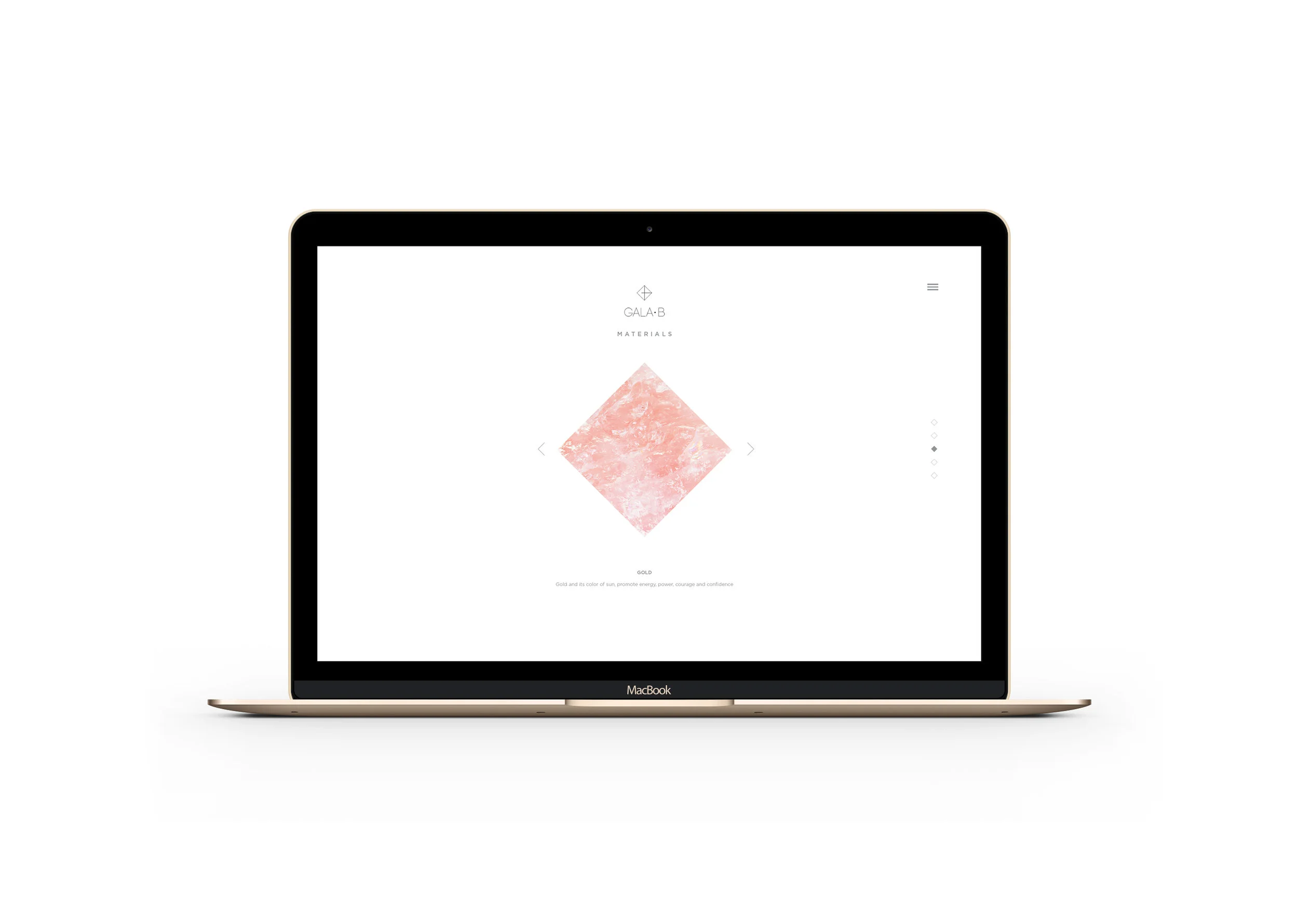  UX, Art Direction and webdesign of a GALA B jewelry website / online shop 