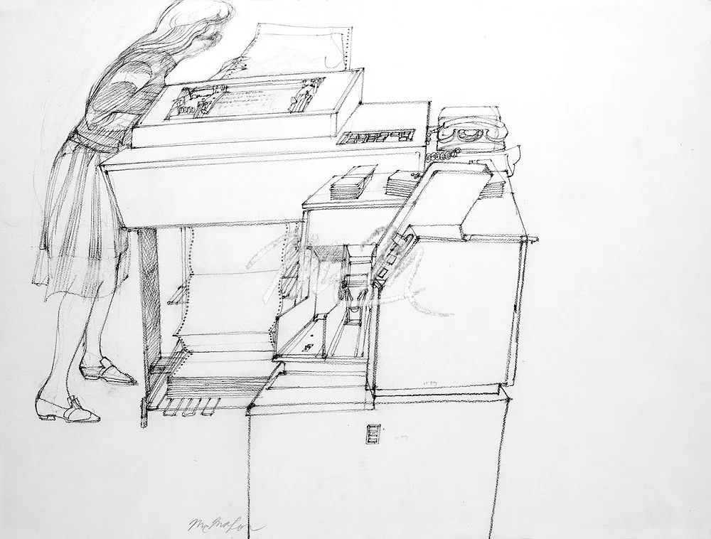 IBM - Lady at DATA Machgine