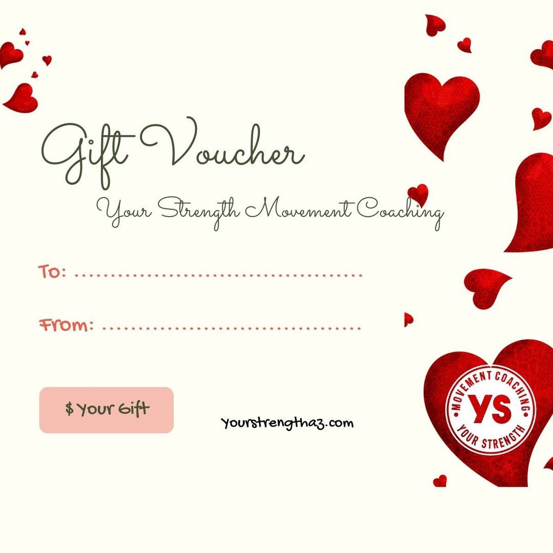 Consider the gift of movement for the ones you love this Valentines Day! 
 - Private Personal Training
 - Small Group Strength Classes
 - Modifications for age, injury, and experience
 - Learn how to strength train over 40
 - Menopause management wit