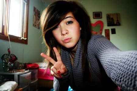 Peace sign and duck face - ‘nuff said. (grade 10)