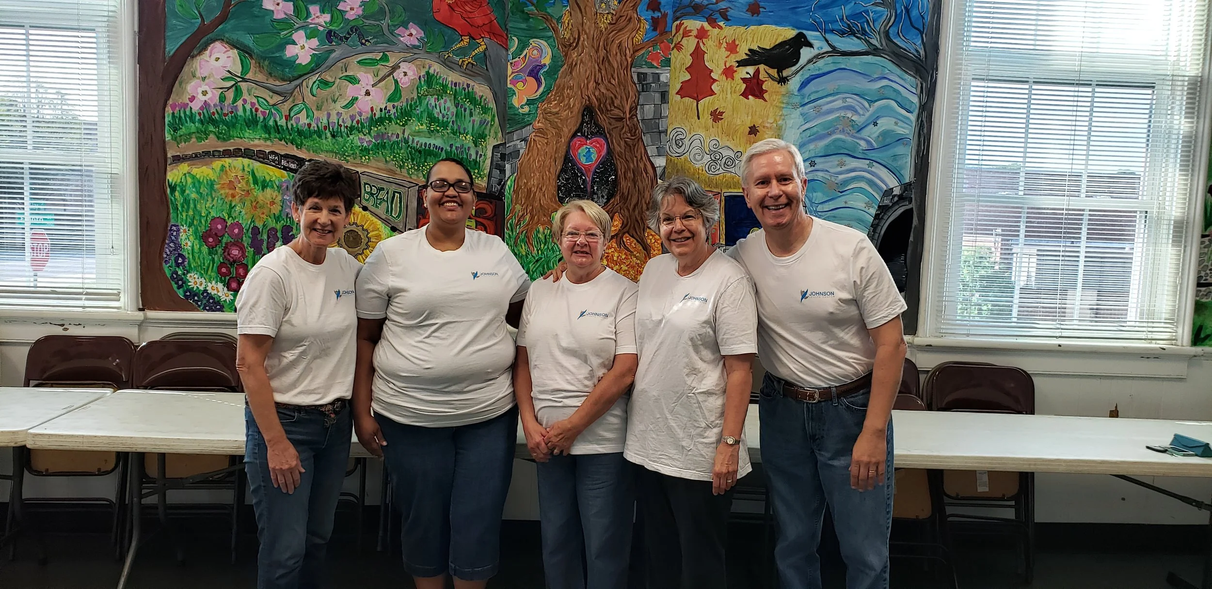 Johnson Health Center employees volunteering to serve others in our community at the Lynchburg Daily Bread on Saturday, June 1, 2019.