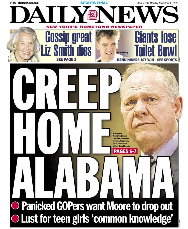 Hey What A Surprise: Roy Moore First Noticed His Wife When She Was A Young Teenager And He Was Definitely Not