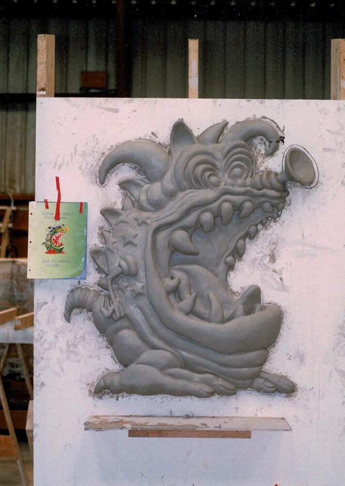 Final clay model ready to be molded and cast.