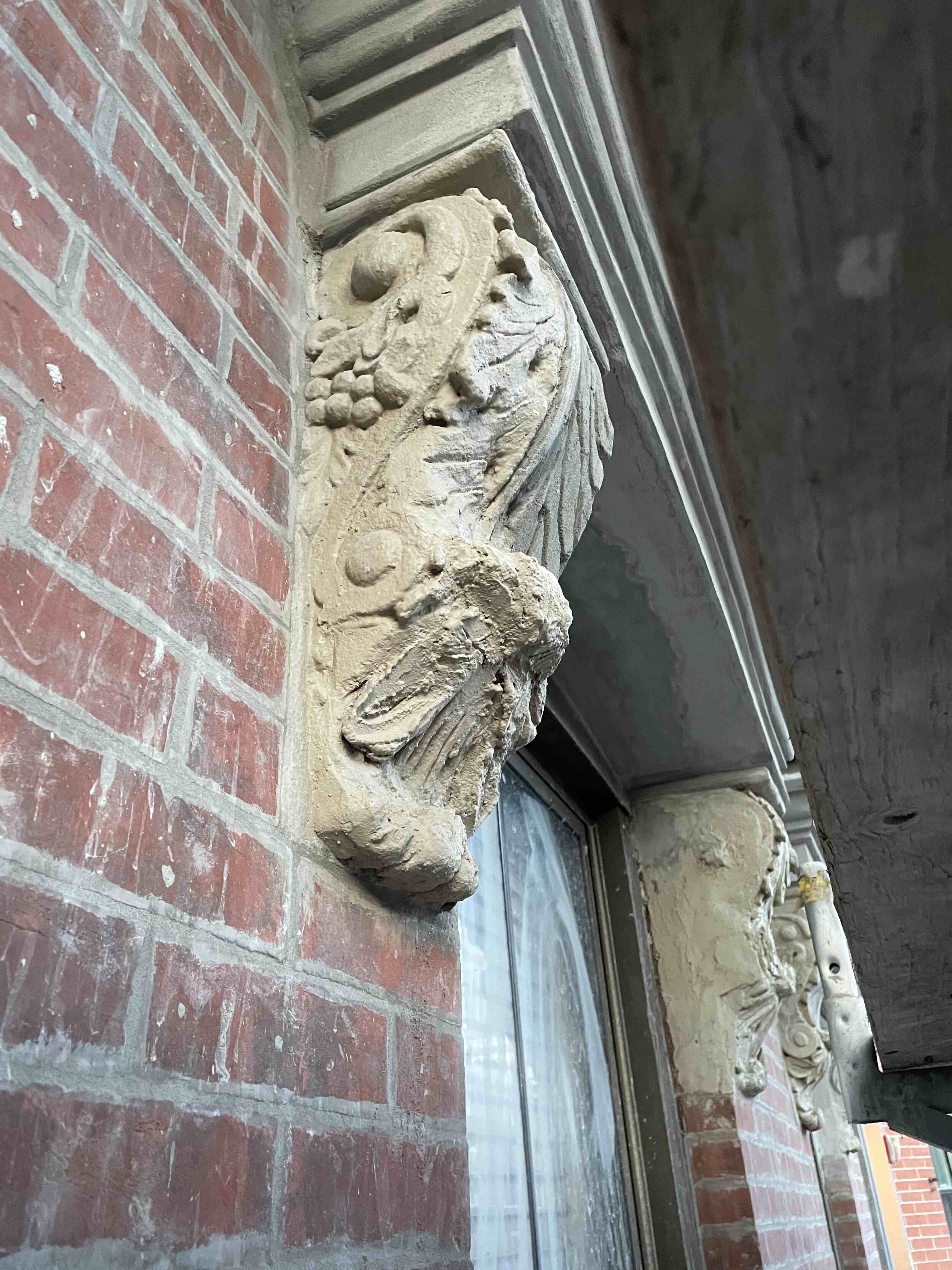 Damaged Corbels slated to be replaced
