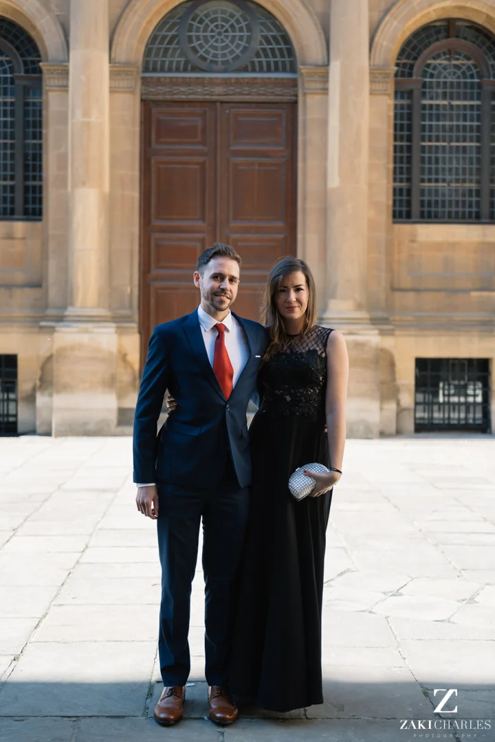 Guests arriving at The Bodleian Library wedding