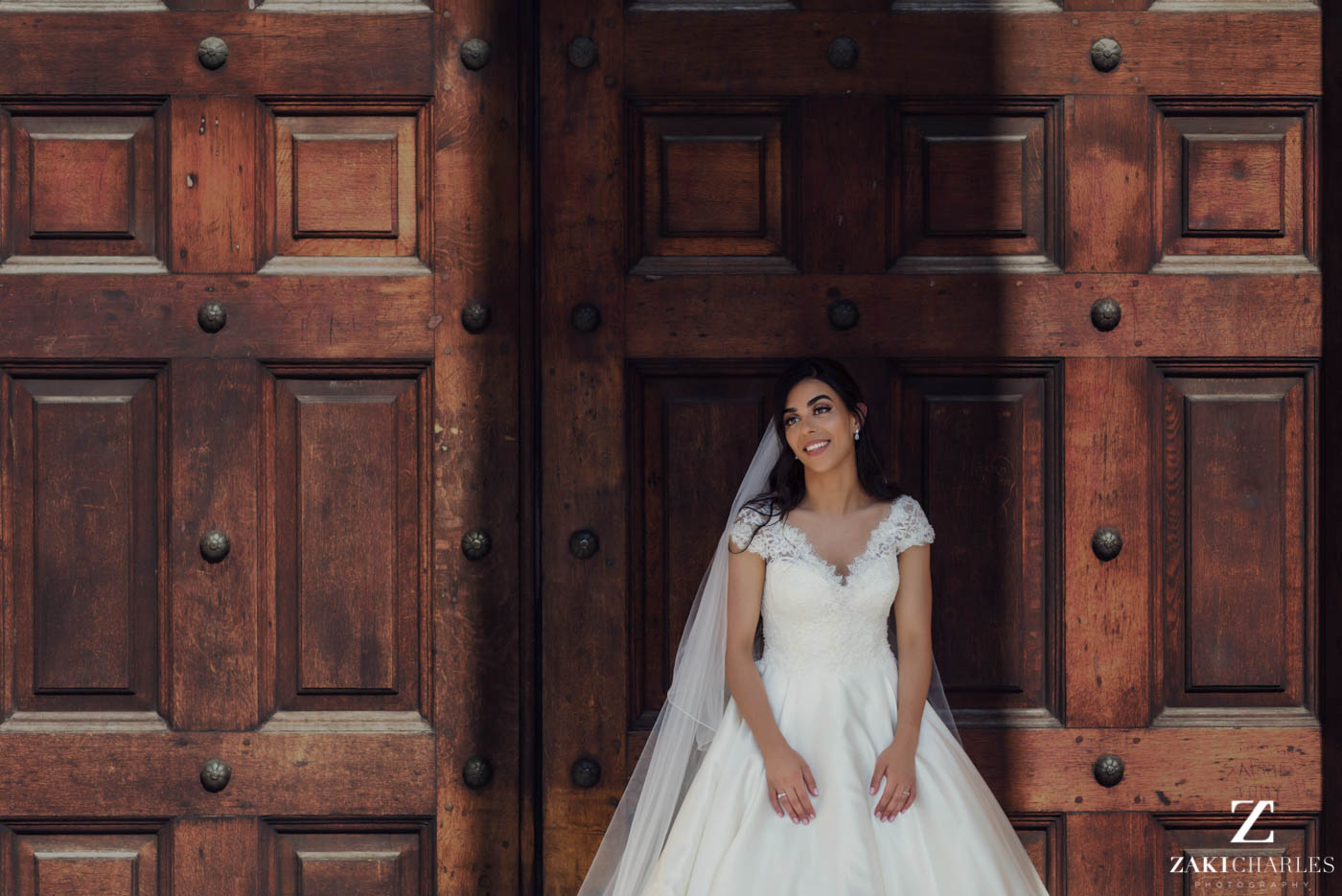 Natural light wedding photography of the bride
