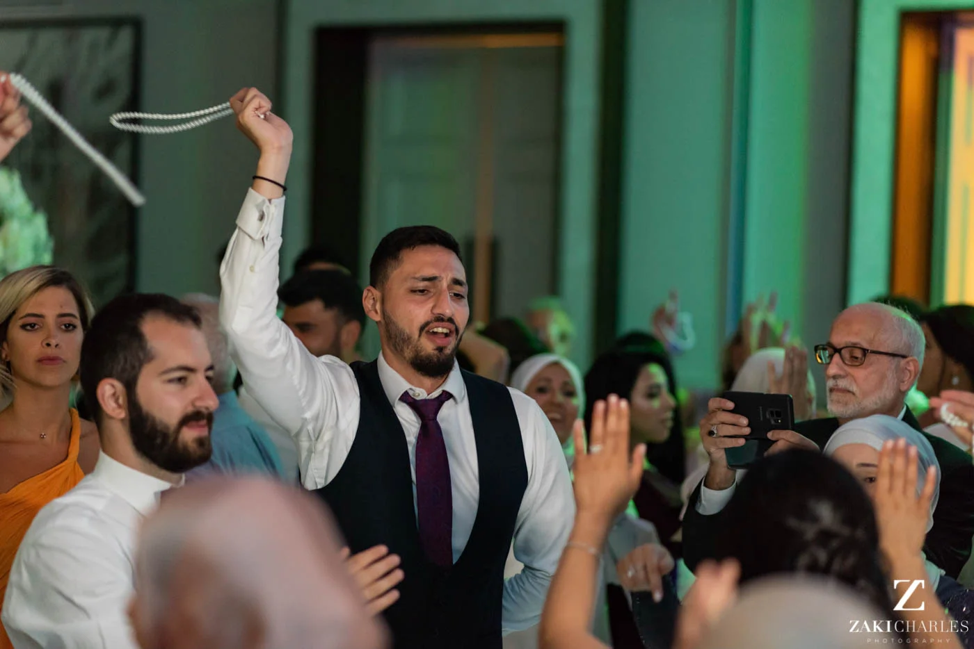Guests dancing at Marriott Hotel Regents Park Wedding Venue 5