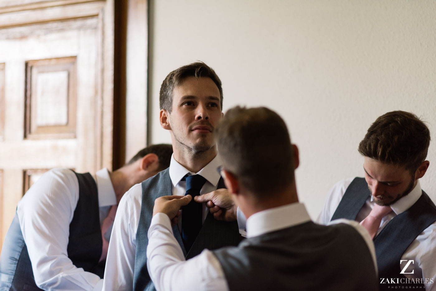 Eynsham Hall Wedding Venue groom prepare photo 3