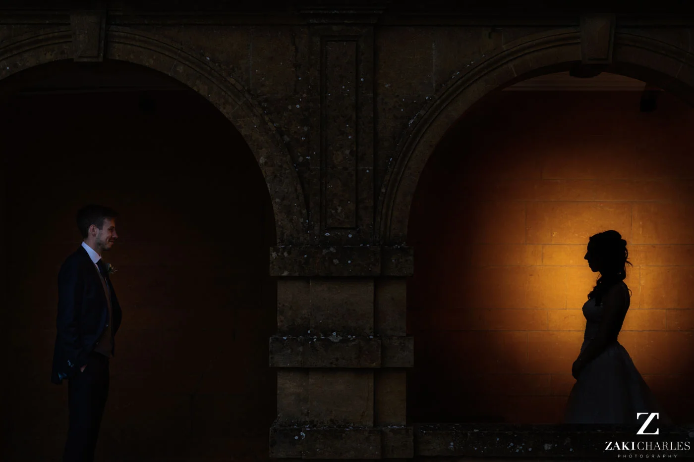 Fine art wedding photography at Eynsham Hall silhouette 1