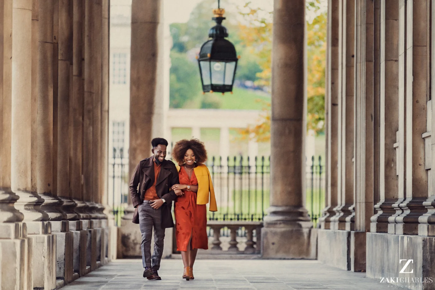 London City Engagement Session, Sam and Jude walking