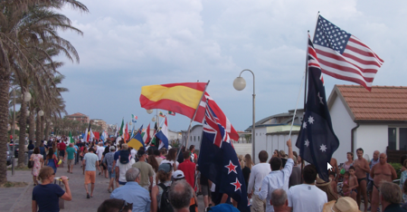 Opening parade along the Grosseto Boardwalk