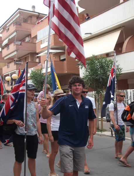 Matt parading through the streets of Grosseto