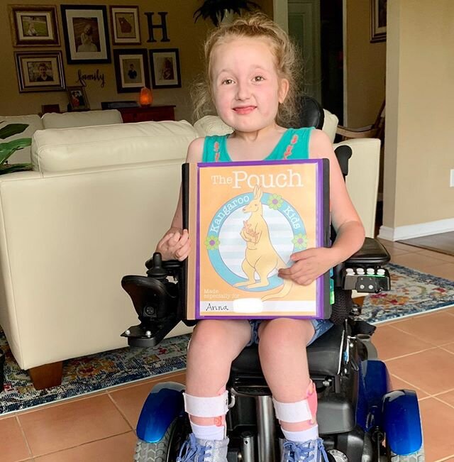 We were so happy to receive this adorable picture of one of our &ldquo;little roos,&rdquo; Anna! 🥰Getting to see the faces of those who benefit from the pouch means the world to us!! Anna&rsquo;s mom wrote to us &ldquo;Thank you so much for our pouc