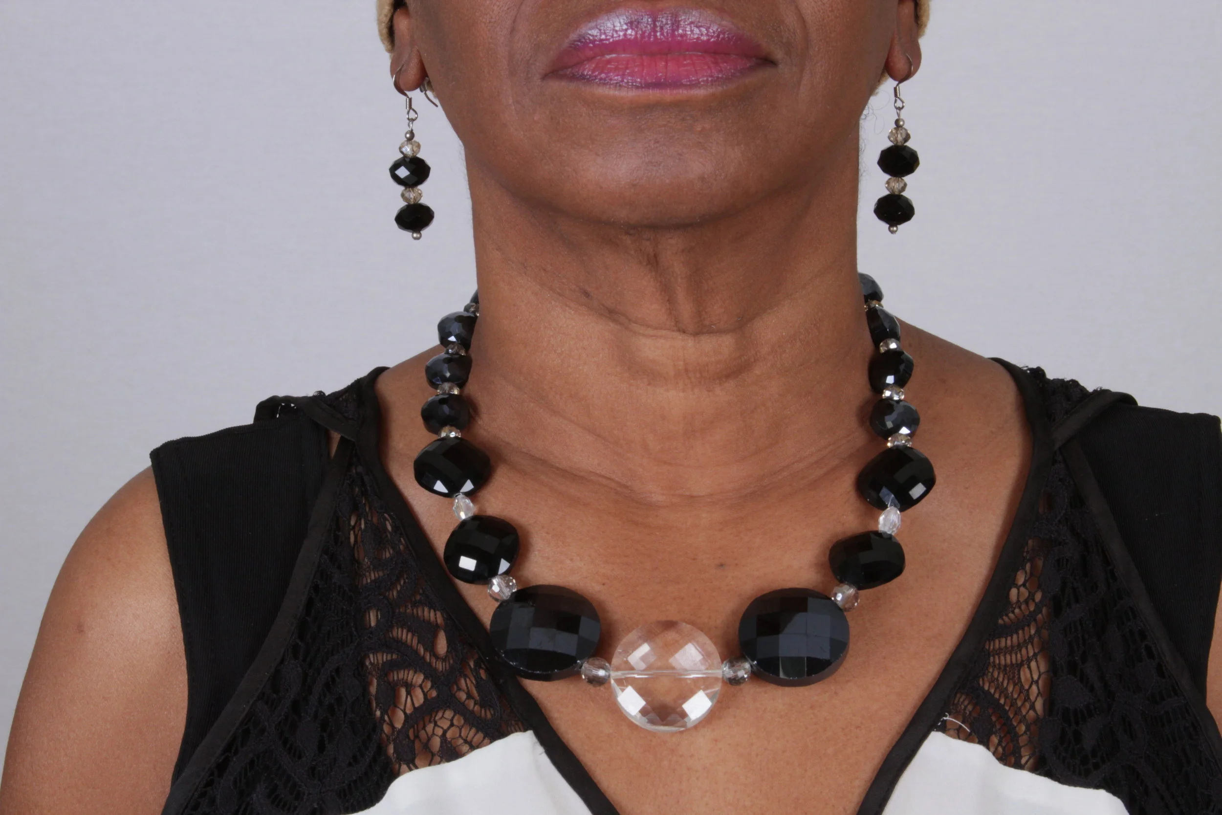 BlacknCrystalNecklace and Earring$25.JPG