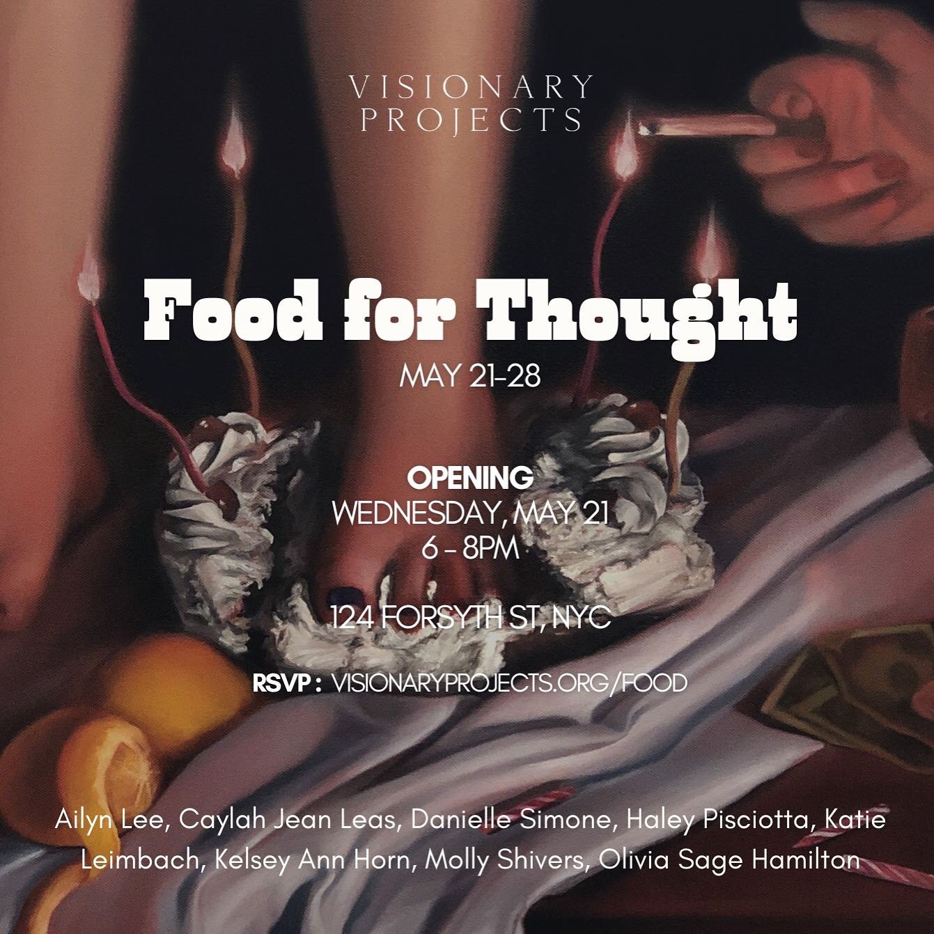 &ldquo;Food for Thought&rdquo; @visionaryprojectsnyc open this wednesday 5/21 6-8pm 🍴
