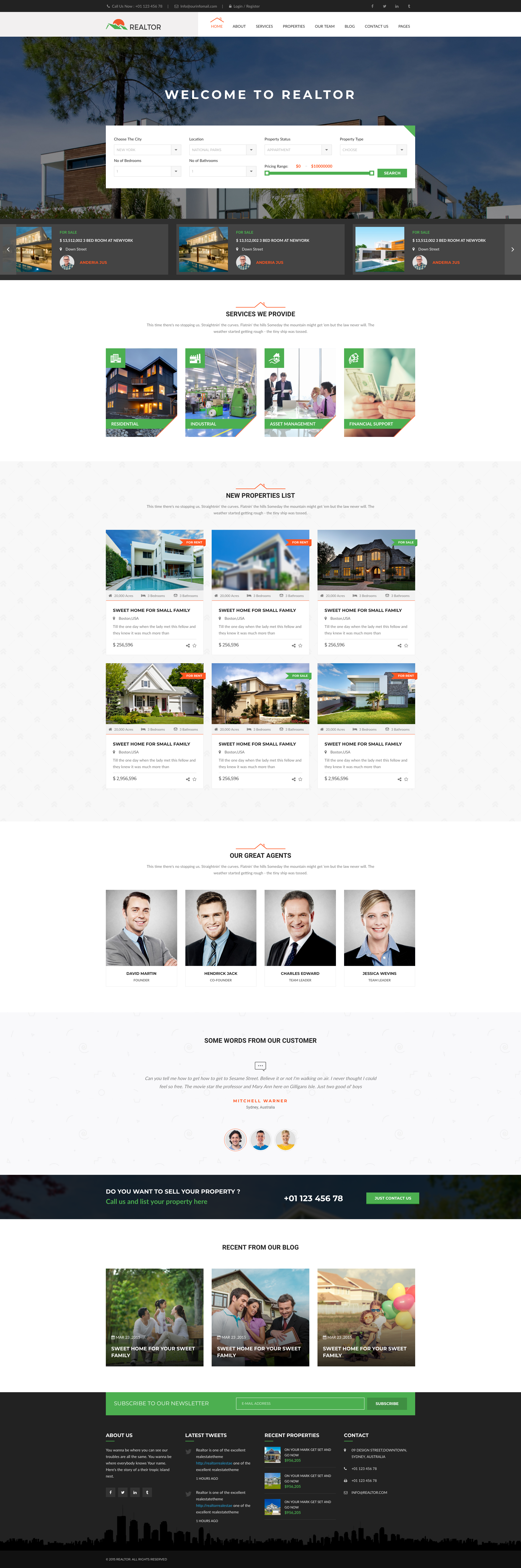 Real Estate Web DesignTemplate
