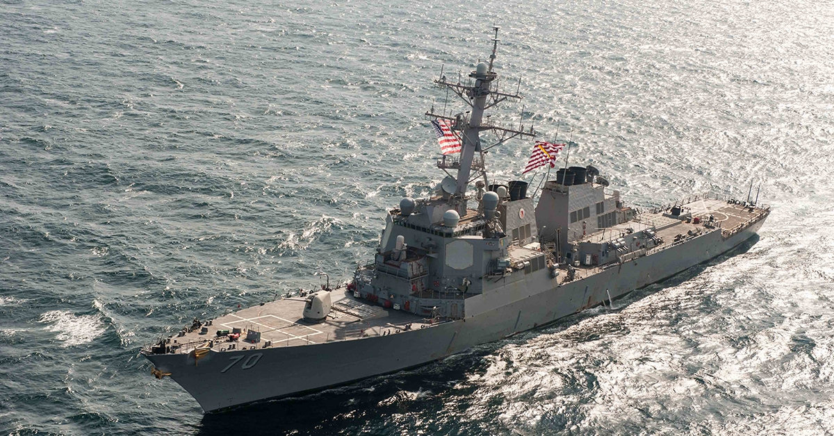 BEIJING — The Chinese government on Saturday accused the U.S. of trespassing in its territorial waters when a U.S. guided missile destroyer sailed near a disputed shoal in the South China Sea. For full story, click HERE . Source: Navy Times 