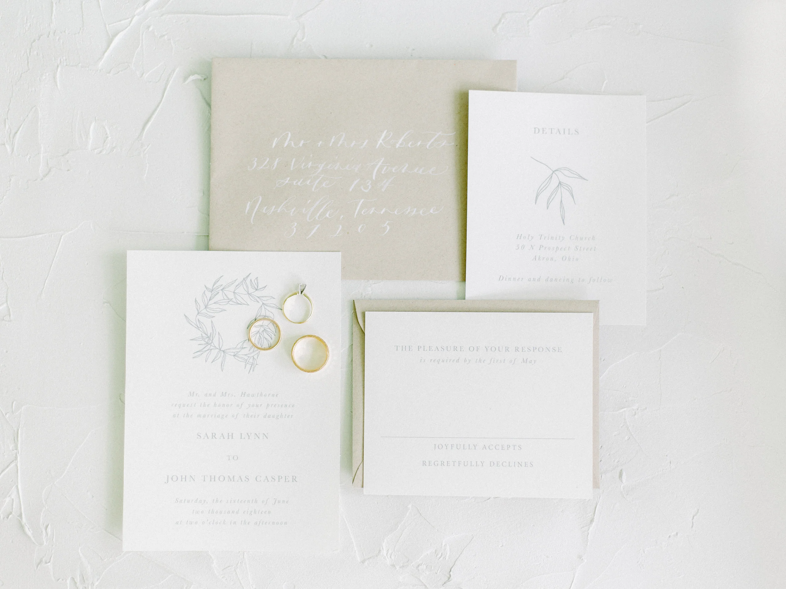 Wedding invitations and stationery by Vivian Kammel.