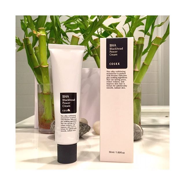 CosRx BHA Blackhead Power Cream ($15 from oo35mm) 
Product: The BHA (Beta Hydroxy Acid) Blackhead Power Cream is formulated with natural BHA to exfoliate and nourish the skin. It penetrates deep to remove dead skin cells and control sebum.
&mdash;&md