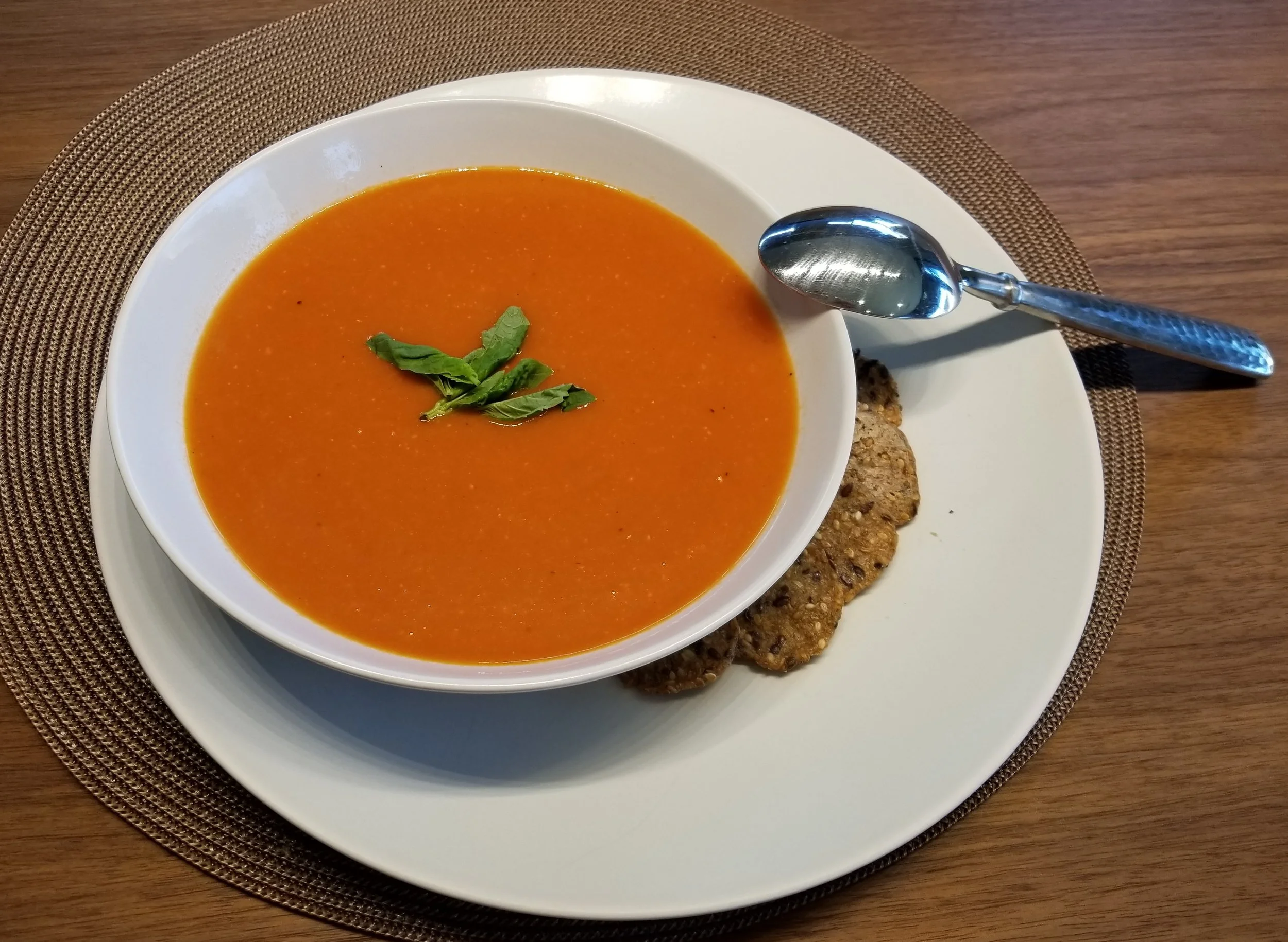 Puréed Tomato and Red Pepper Soup