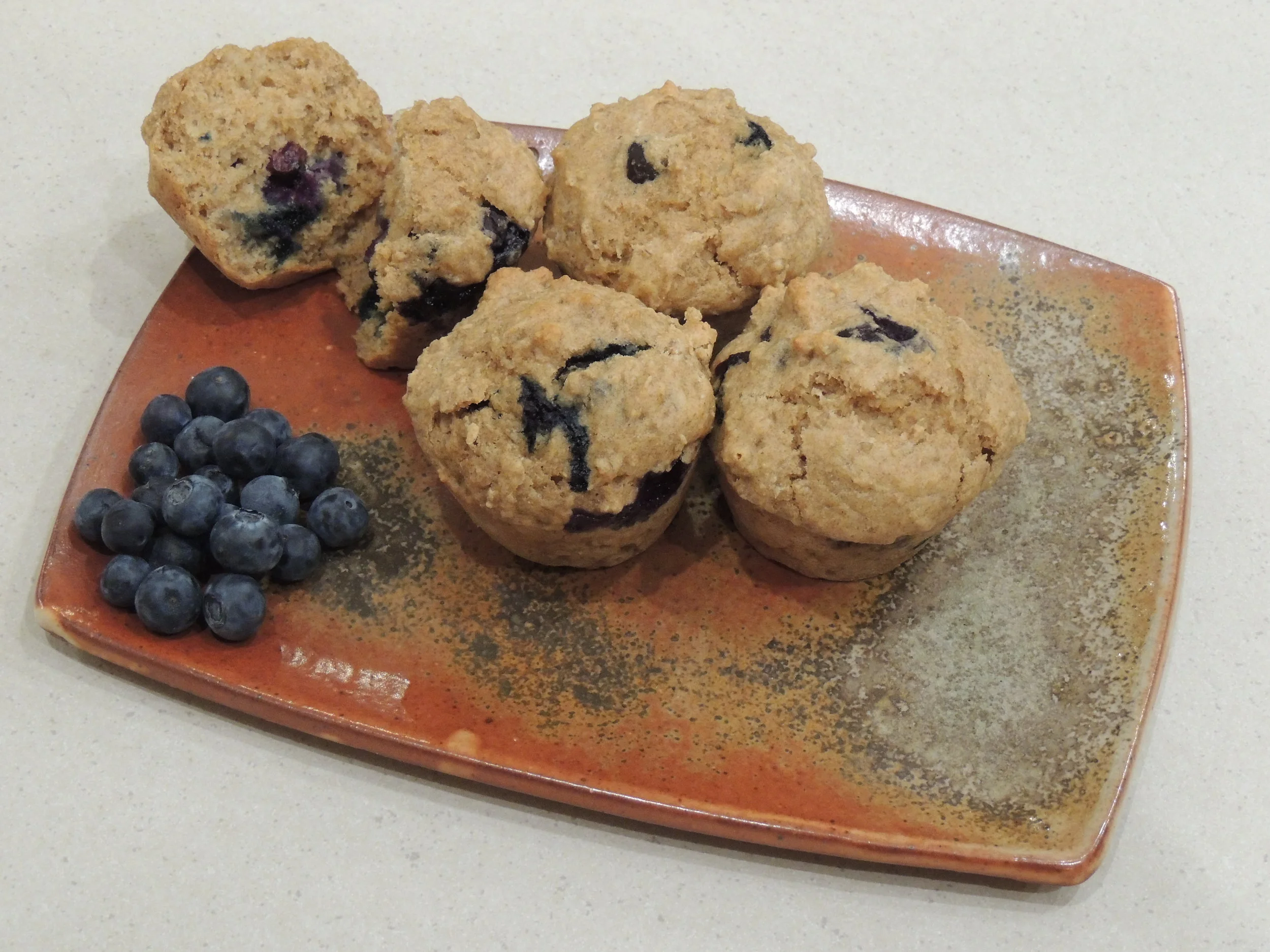 Oatmeal and Blueberry Muffins