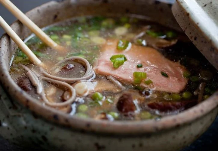 Meal in a Bowl: Salmon, Shiitakes and Peas