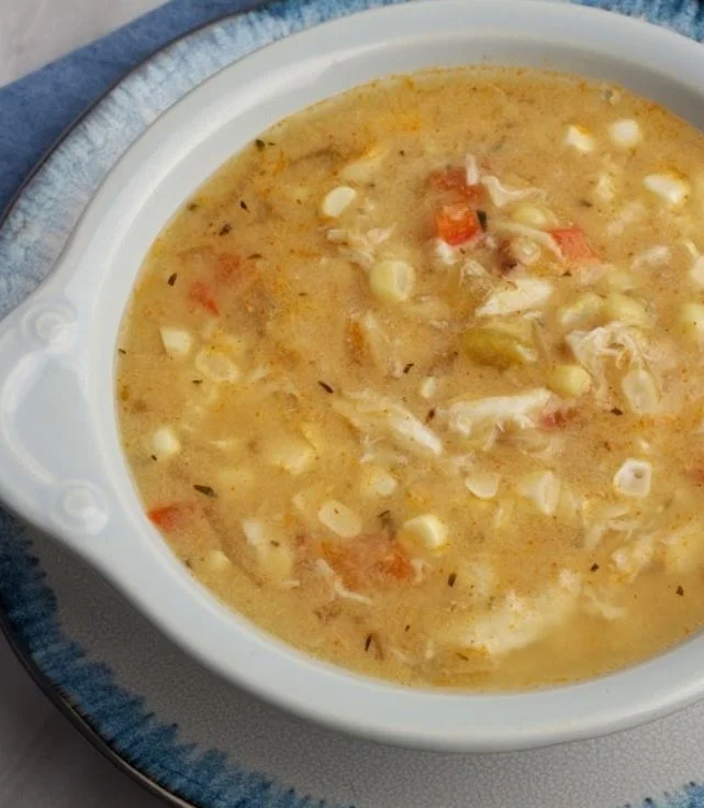 Creole-Spiced Fresh Corn and Crab Soup
