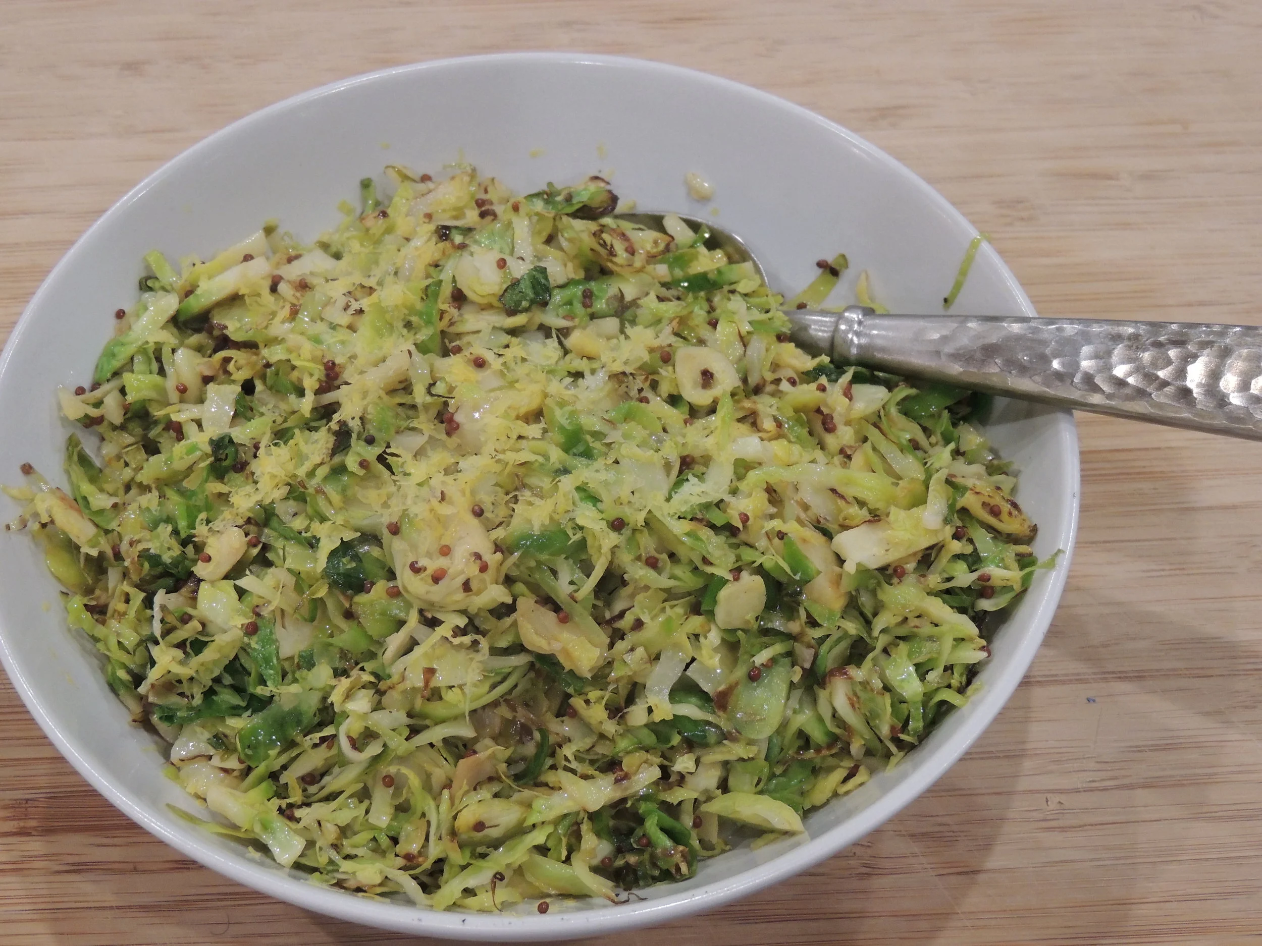 Hashed Brussels Sprouts With Lemon