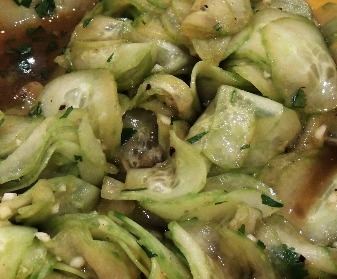 Cucumber Salad With Ginger and Garlic