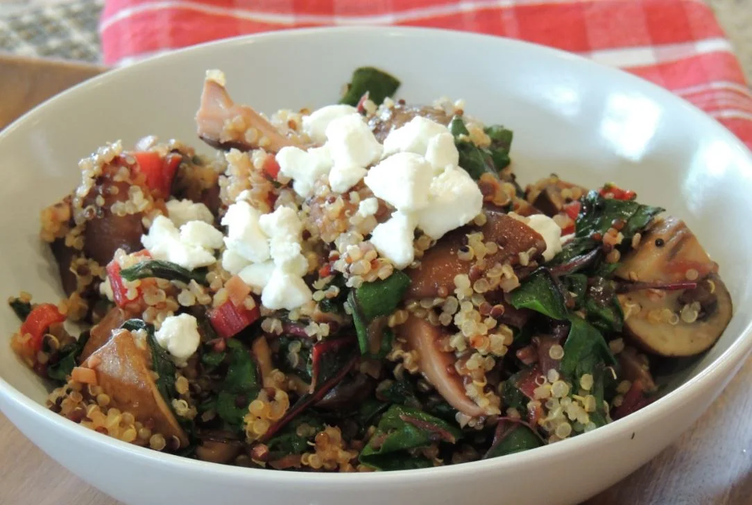 Quinoa Salad With Swiss Chard and Goat Cheese