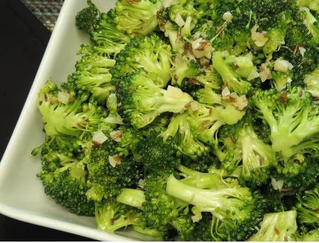 "Cooked" Broccoli Salad With Garlic and Sesame