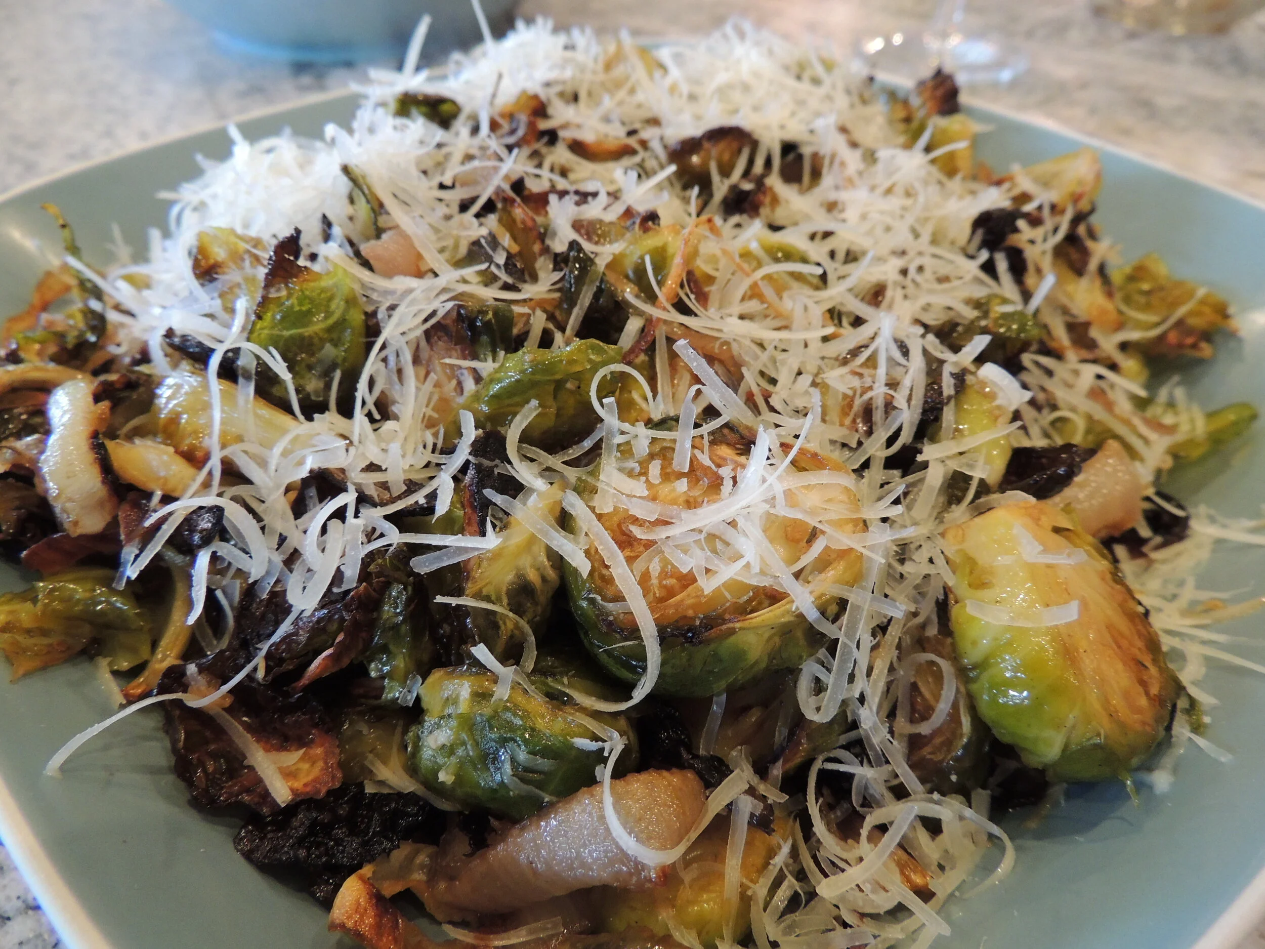 Crispy Roasted Brussels Sprouts and Shallots