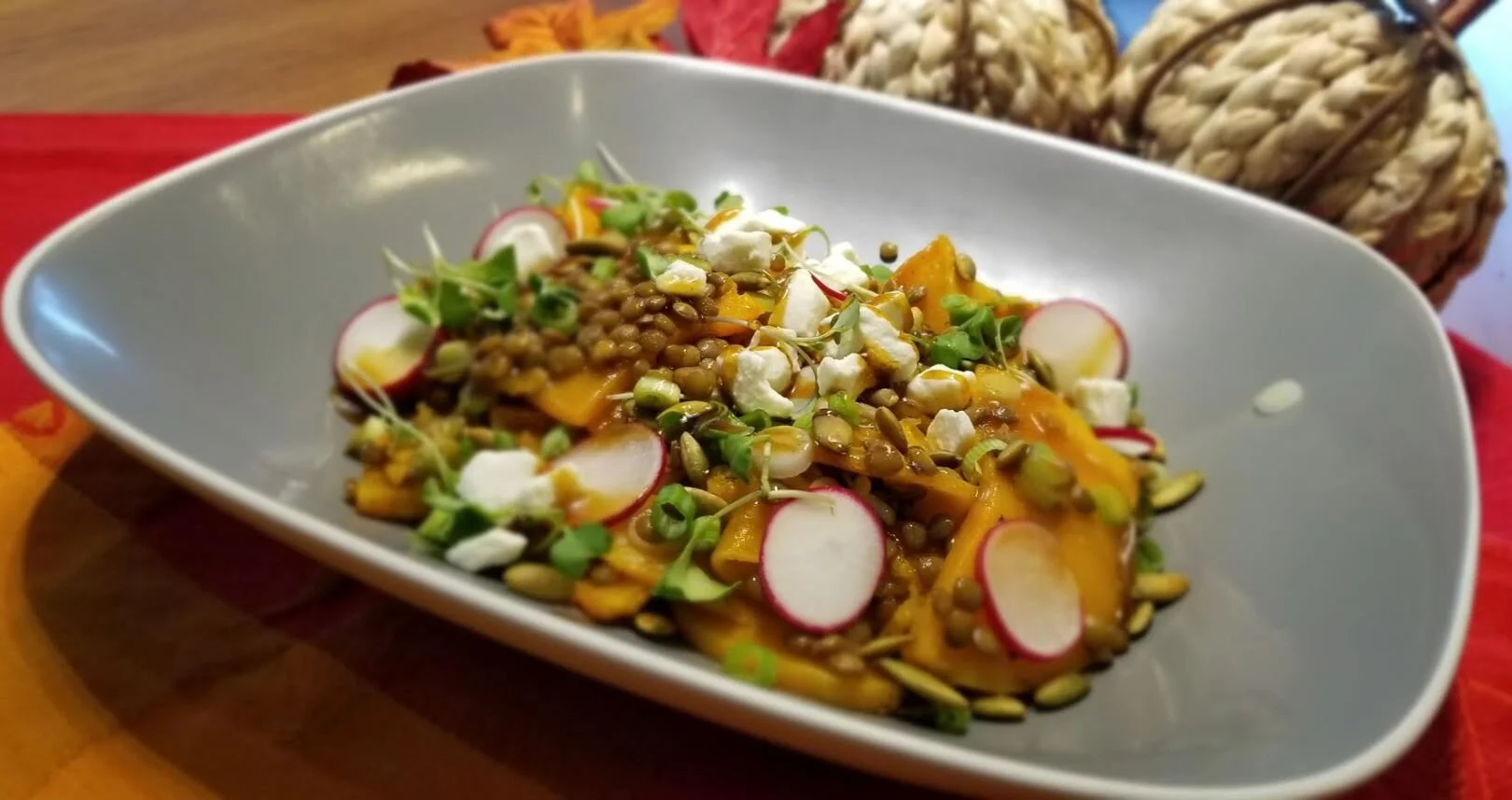 Roasted Butternut Squash With Lentils
