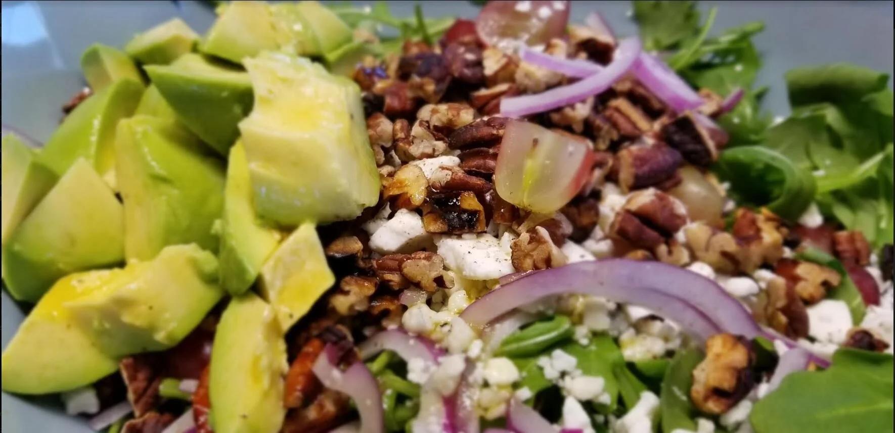 Grape, Avocado and Arugula Salad