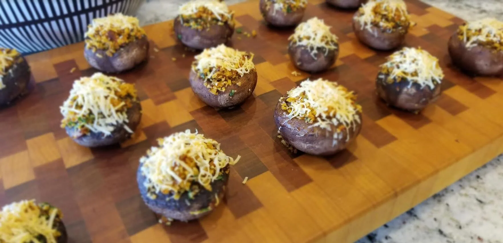 Crispy Stuffed Mushrooms With Harissa and Apricots