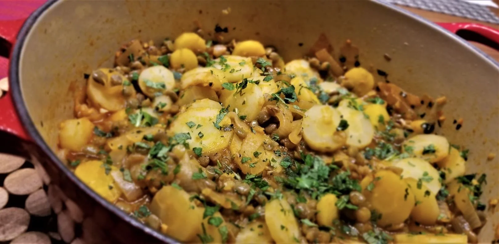 Carrots and Lentils in Olive Oil
