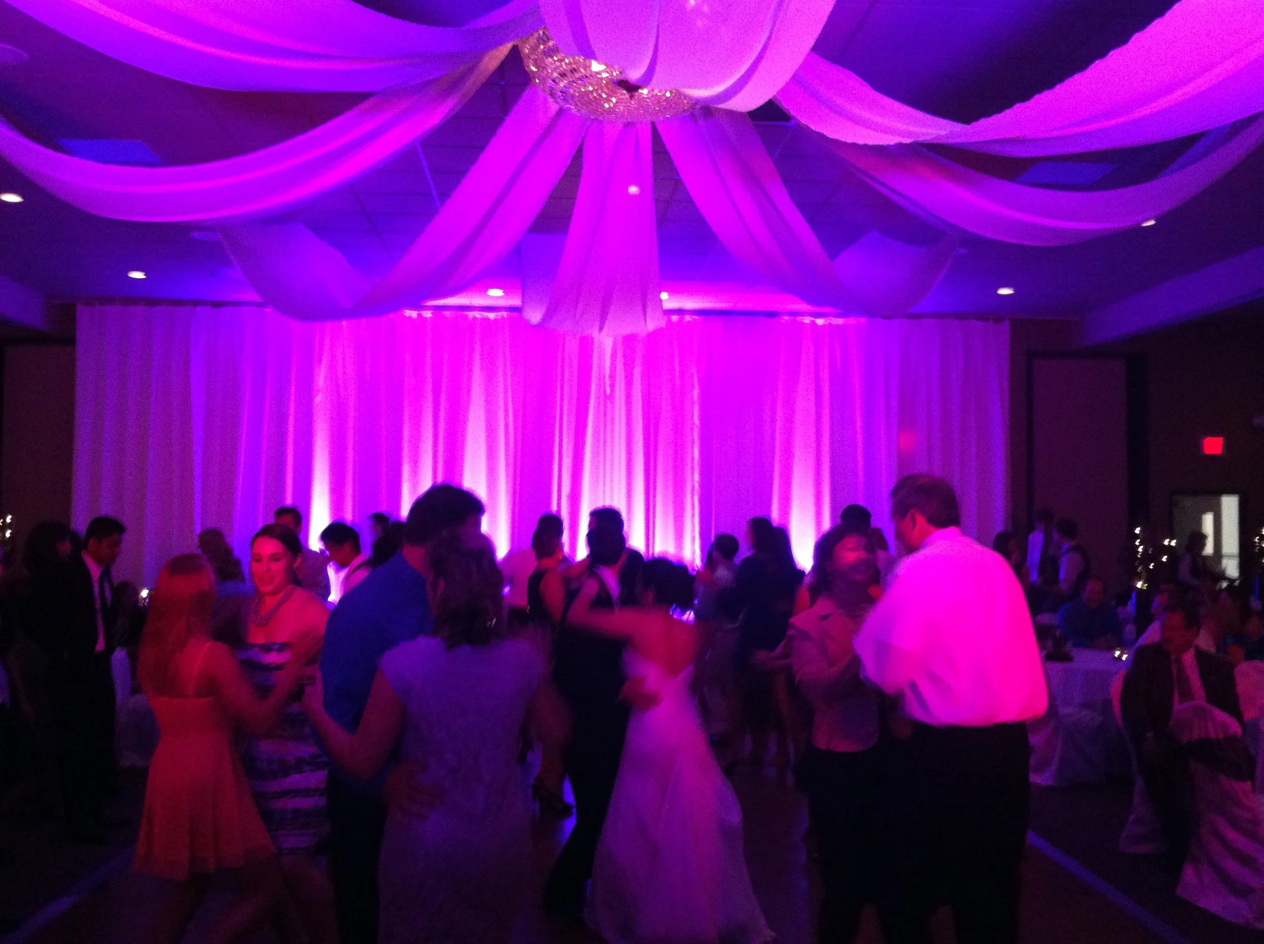 Mishawaka Purple Uplighting